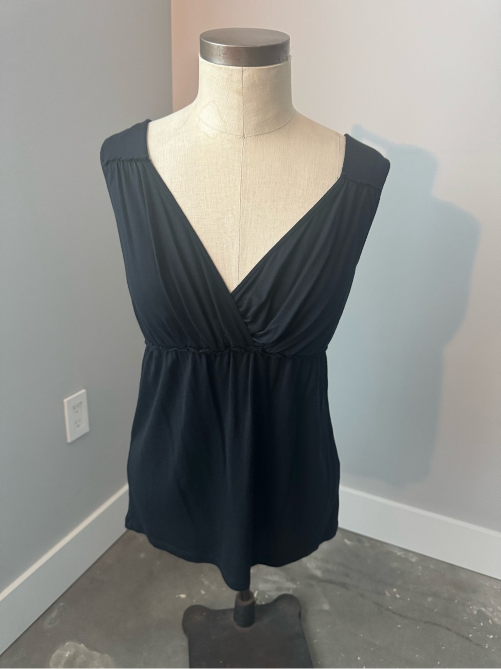 The Limited Black Sleeveless V-Neck Tunic
